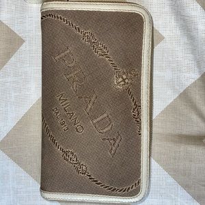 Prada Canvas Zippy Wallet